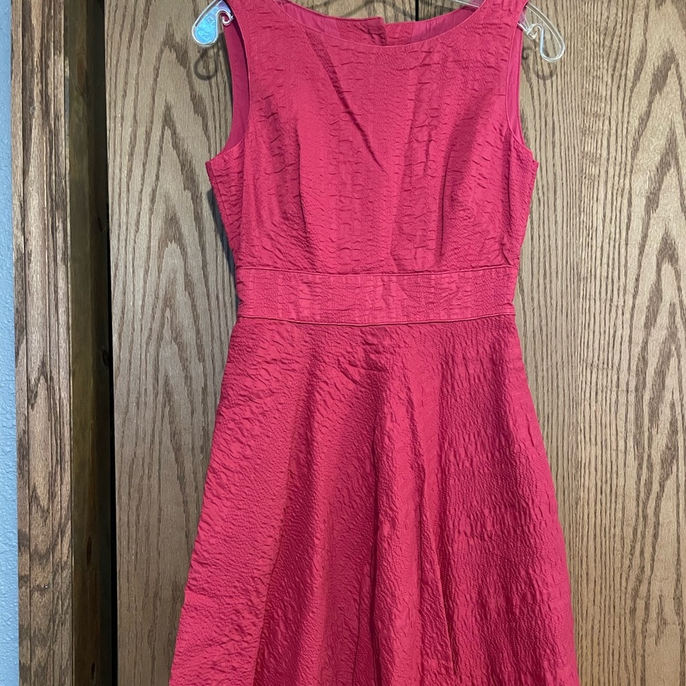 J Crew button back raspberry textured dress size 2